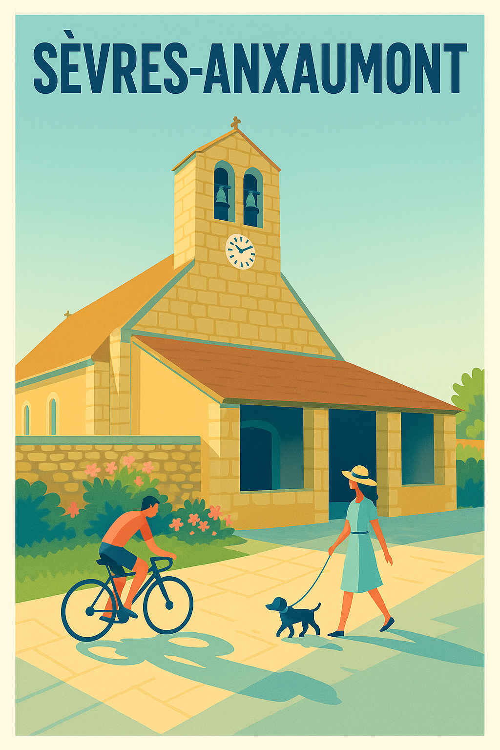 Affiche de Sèvres-Anxaumont - Douceur de vie au cœur du village