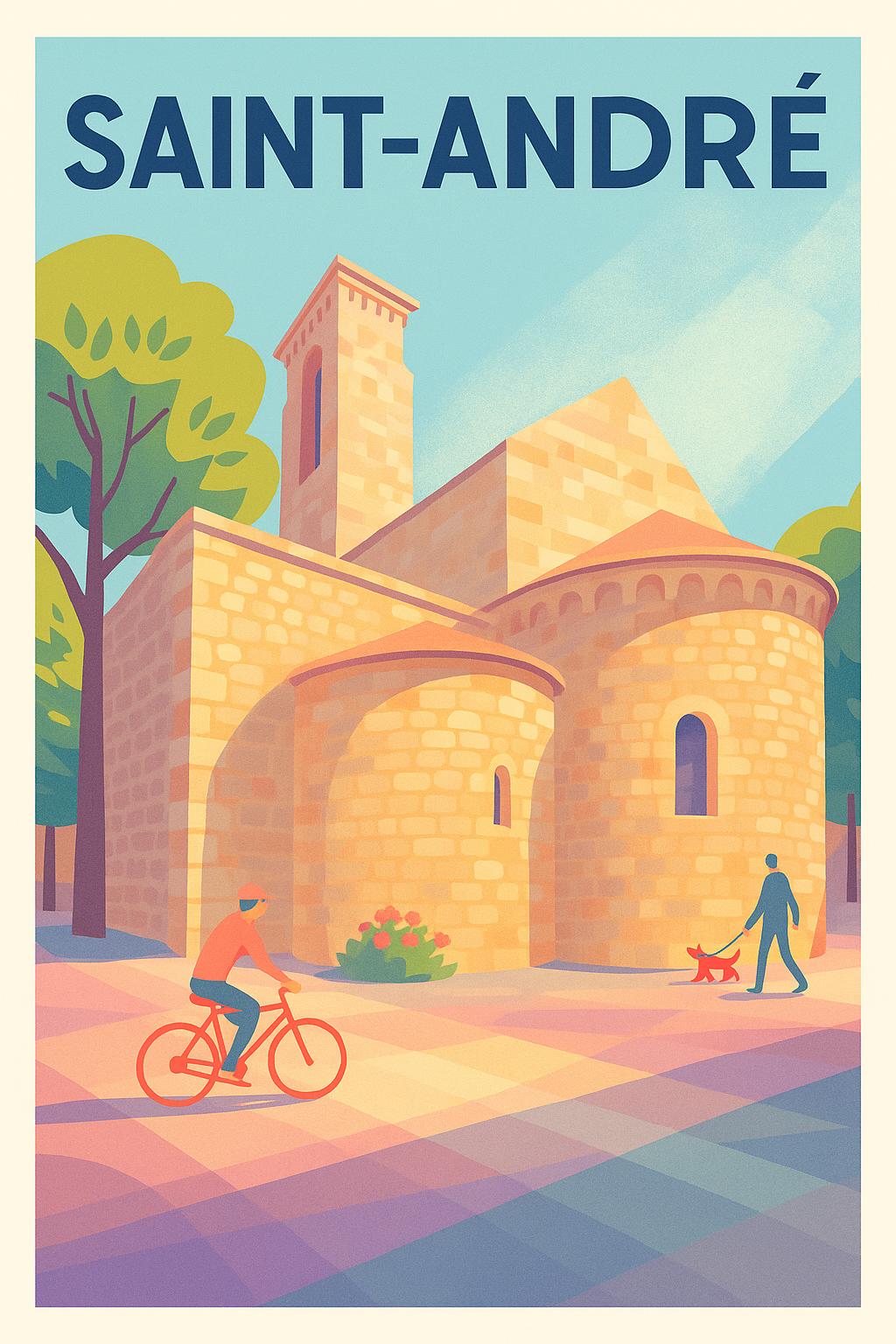 Affiche de Saint-André - Charme architecturale et douceur de vivre