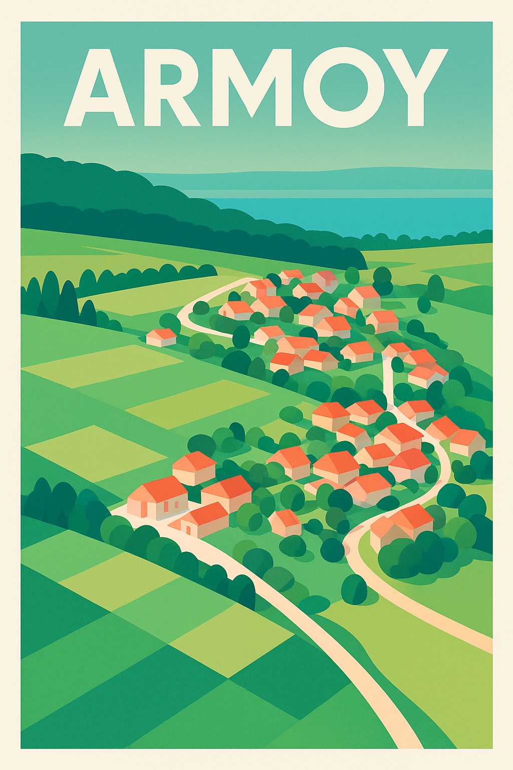Affiche de Armoy - Charme paisible des paysages verdoyants