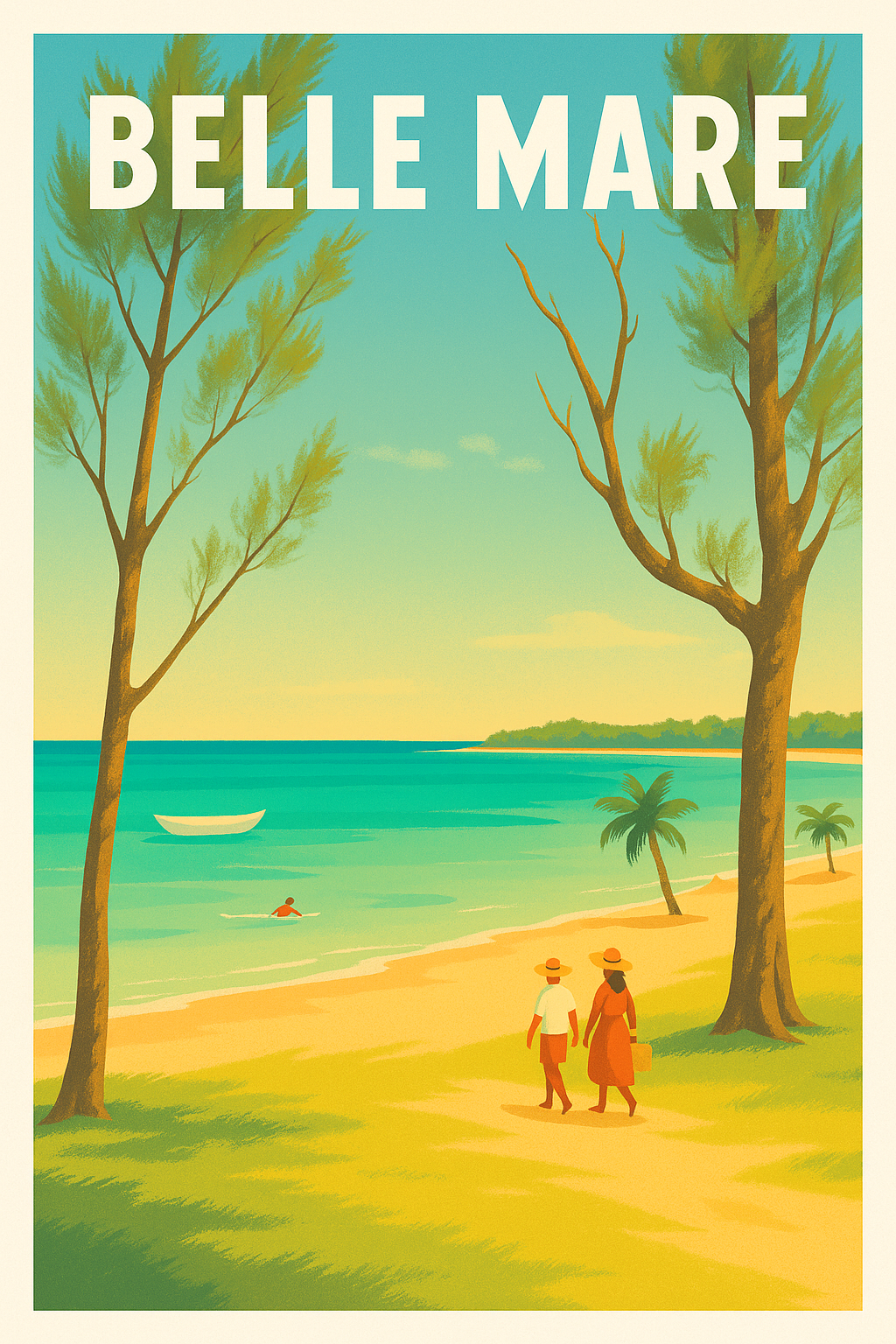 Affiche de Belle Mare - Évasion et douceur tropicale