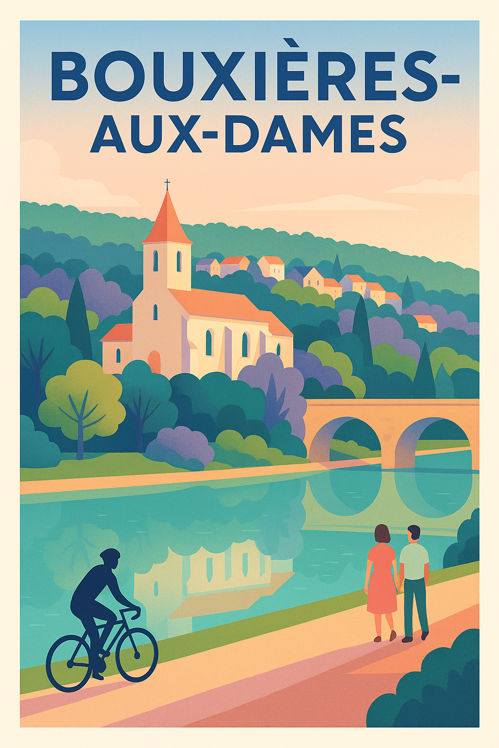 Affiche de Bouxières-aux-Dames - Une escapade romantique au bord de l'eau