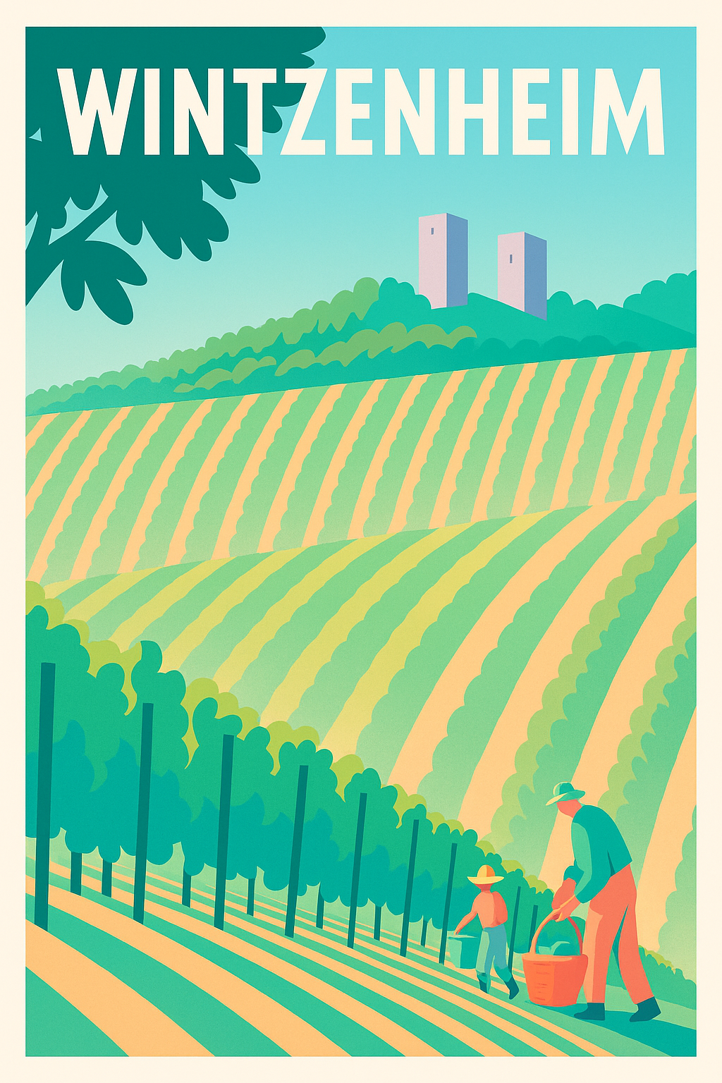 Affiche de Wintzenheim - L'art de la vendange en Alsace