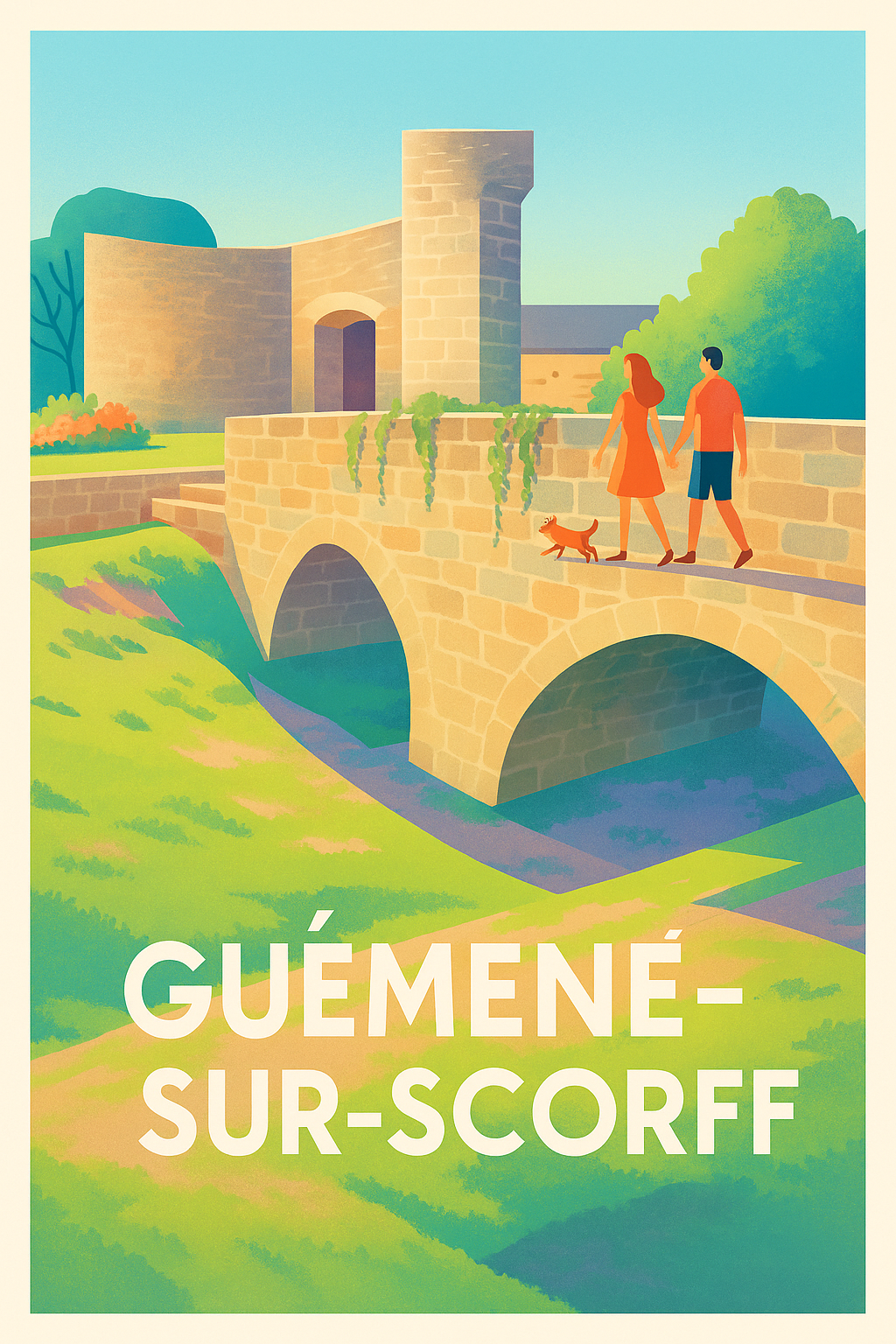Affiche de Guémené-sur-Scorff - Charme et douceur bretonne