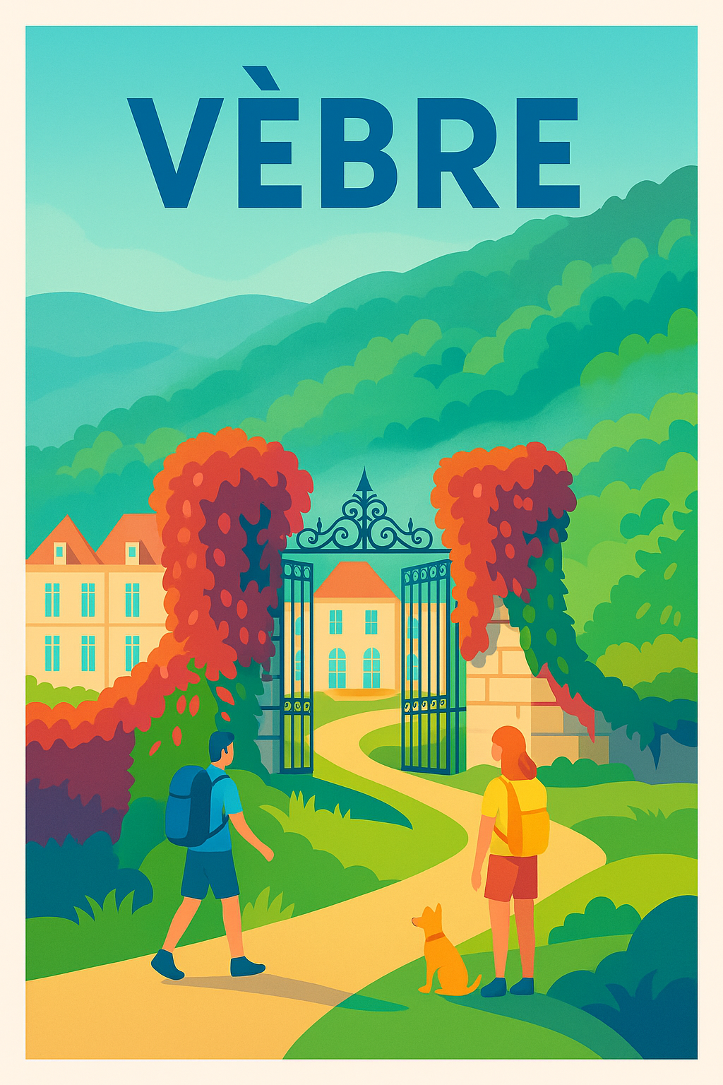 Affiche Vèbre — Escapade Nature et Charme · poster d'art de Vèbre