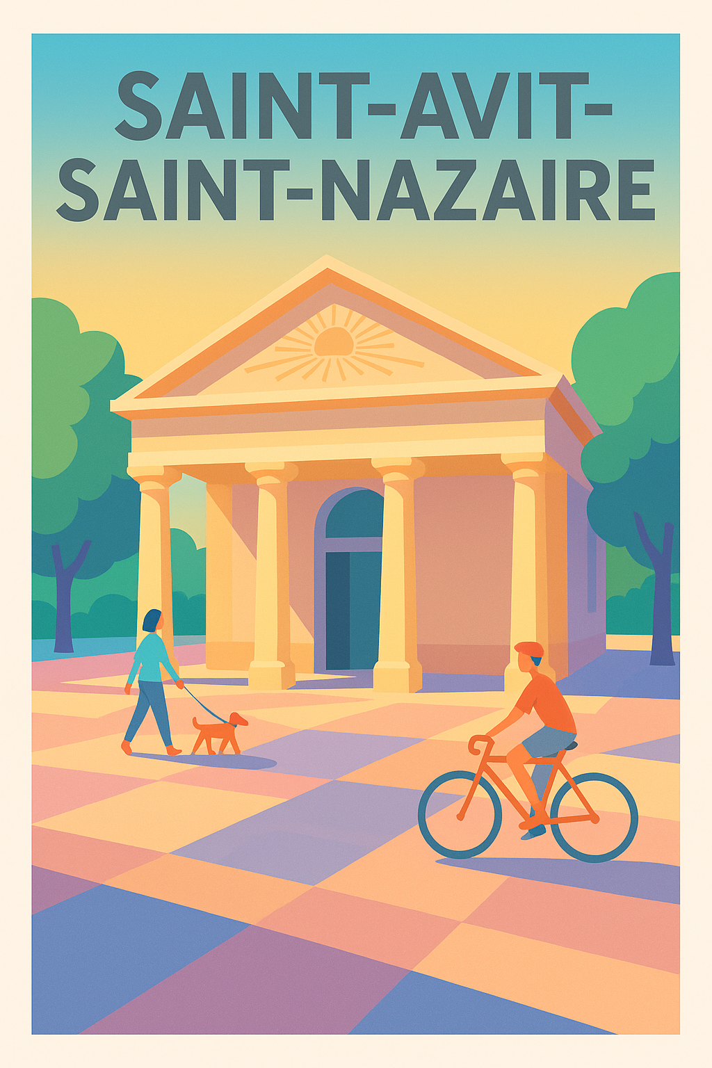 Affiche de Saint-Avit-Saint-Nazaire - Une touche de sérénité architecturale