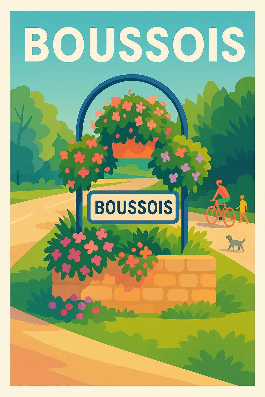 Affiche de Boussois - Charme champêtre et nature florissante