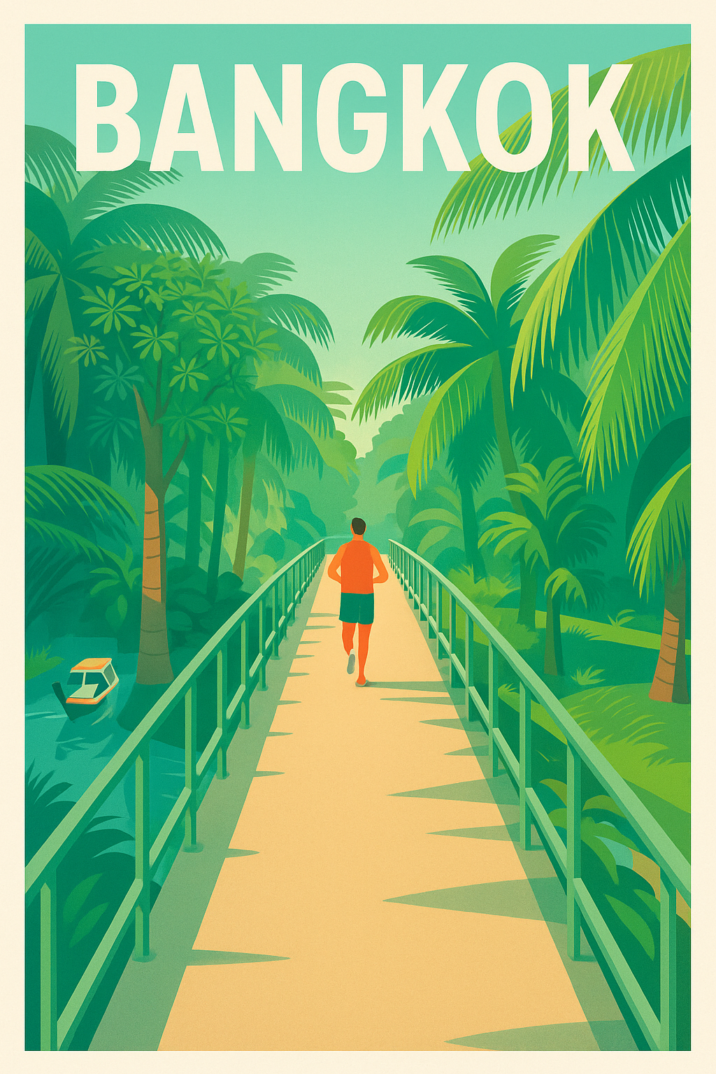 Affiche Bangkok — Échappée exotique entre nature et ville · poster d'art de Bangkok