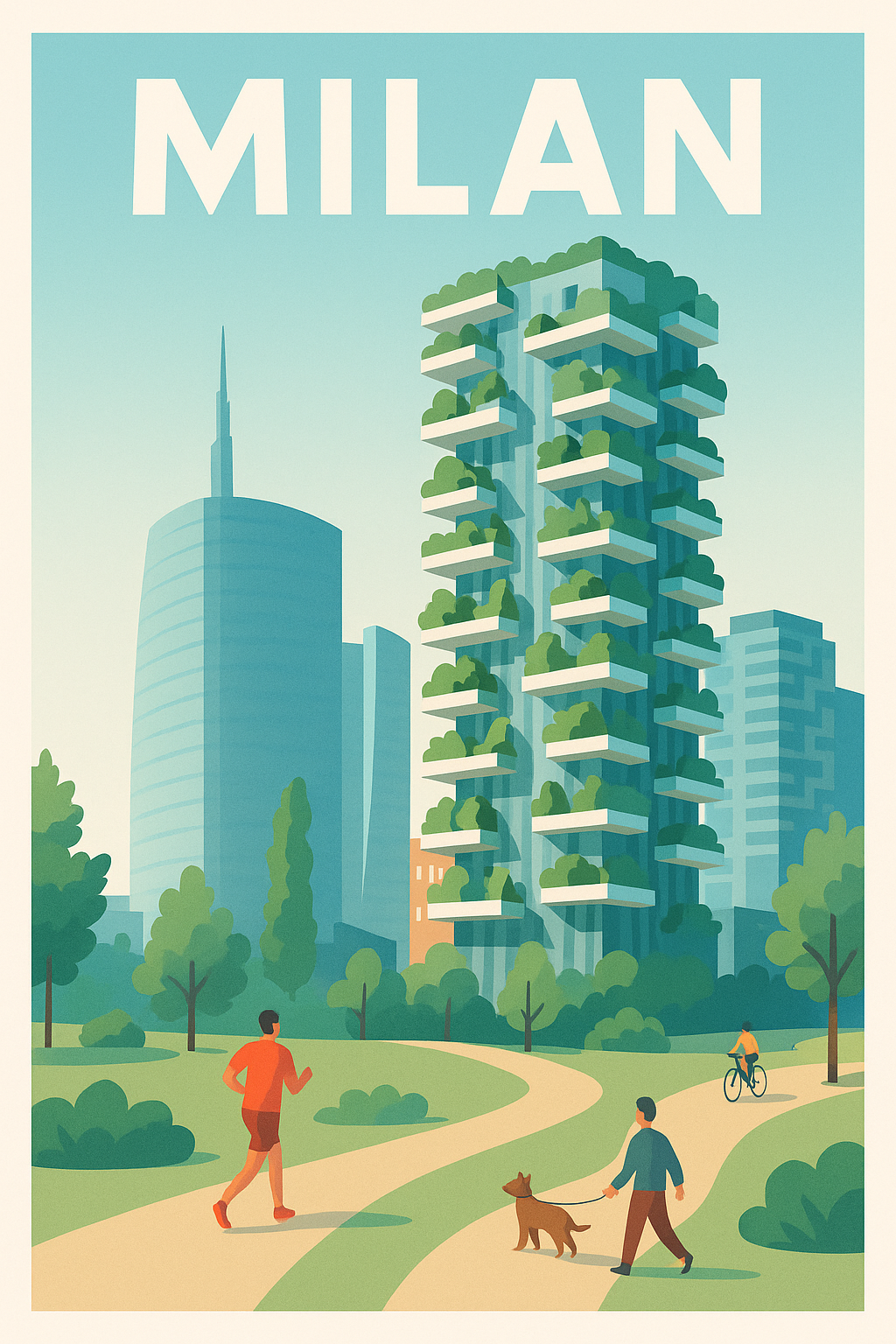 Affiche de Milan - L'harmonie urbaine et verte