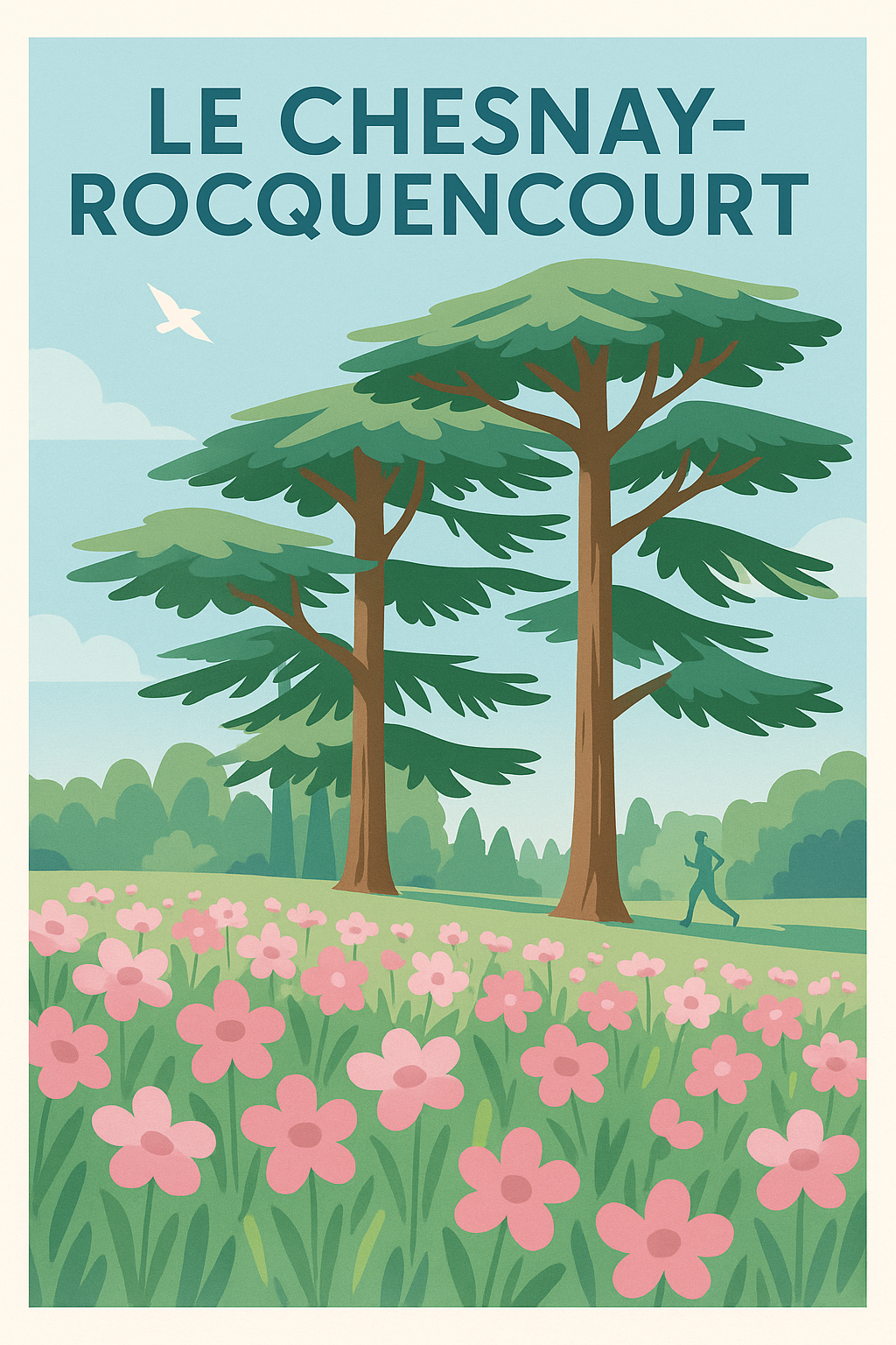 Affiche Le Chesnay-Rocquencourt — Nature et Sérénité à Deux Pas de Paris · poster d'art de Le Chesnay-Rocquencourt