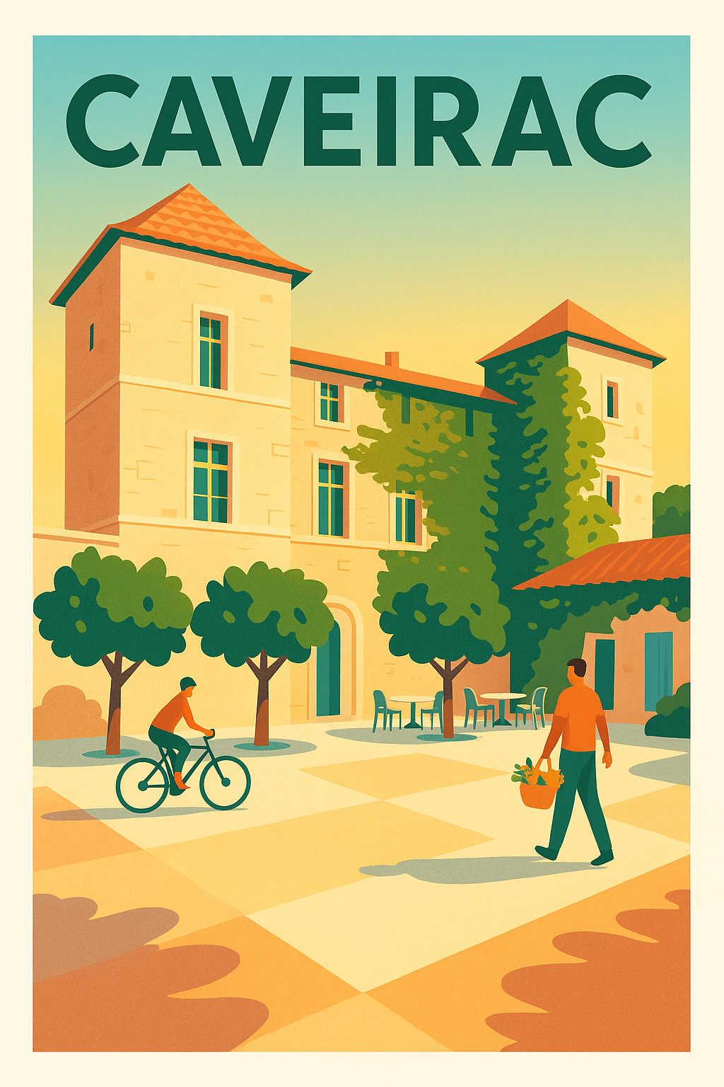 Affiche de Caveirac - L'élégance d'un village ensoleillé