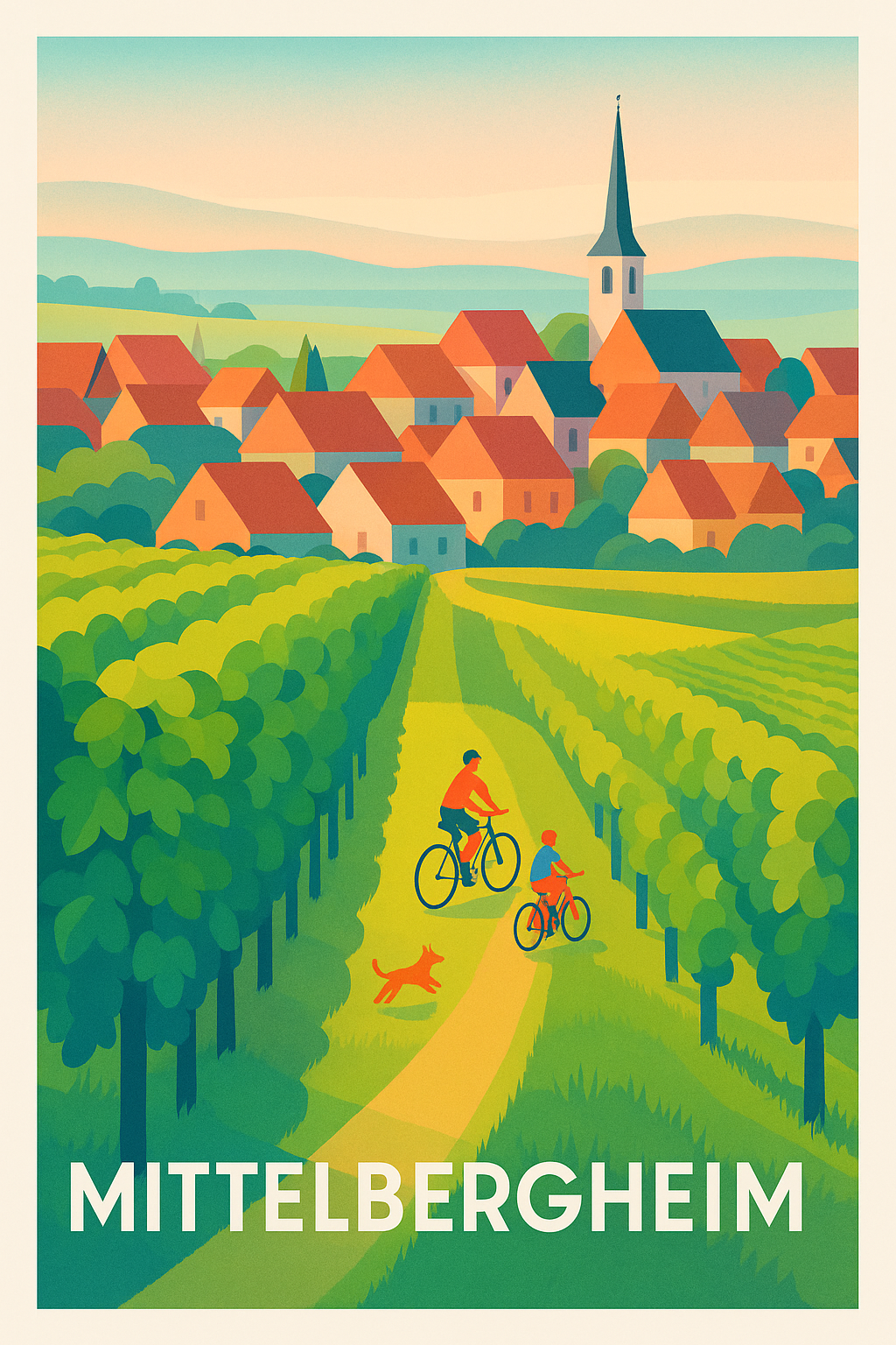 Affiche Mittelbergheim — Charme bucolique au coeur des vignes · poster d'art de Mittelbergheim