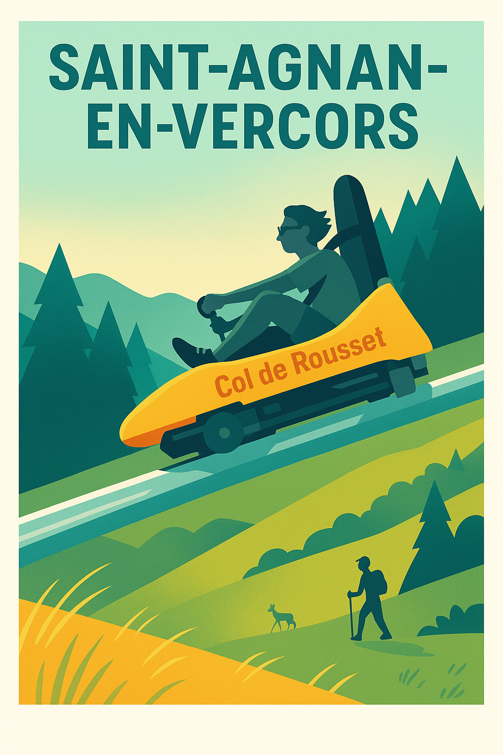 Affiche de Saint-Agnan-en-Vercors - Aventure et nature au Col de Rousset