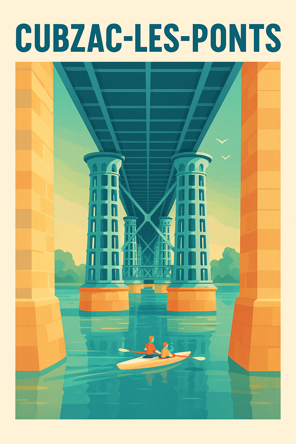 Affiche de Cubzac-les-Ponts - Charme et sérénité sous le pont historique