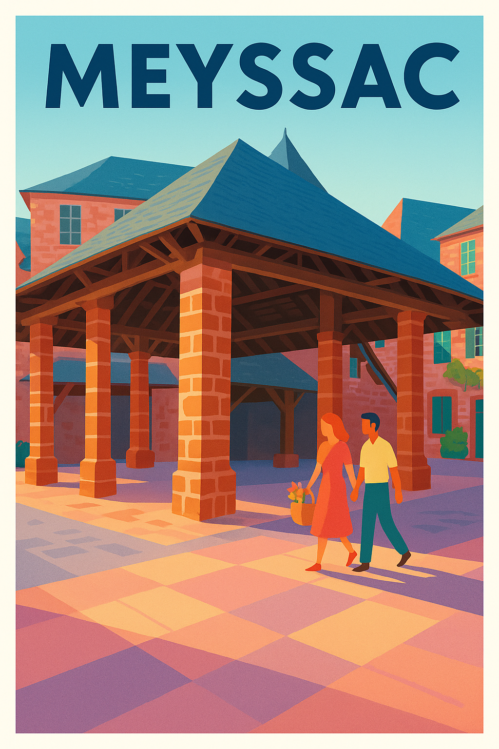 Affiche de Meyssac - Une promenade ensoleillée au cœur du patrimoine