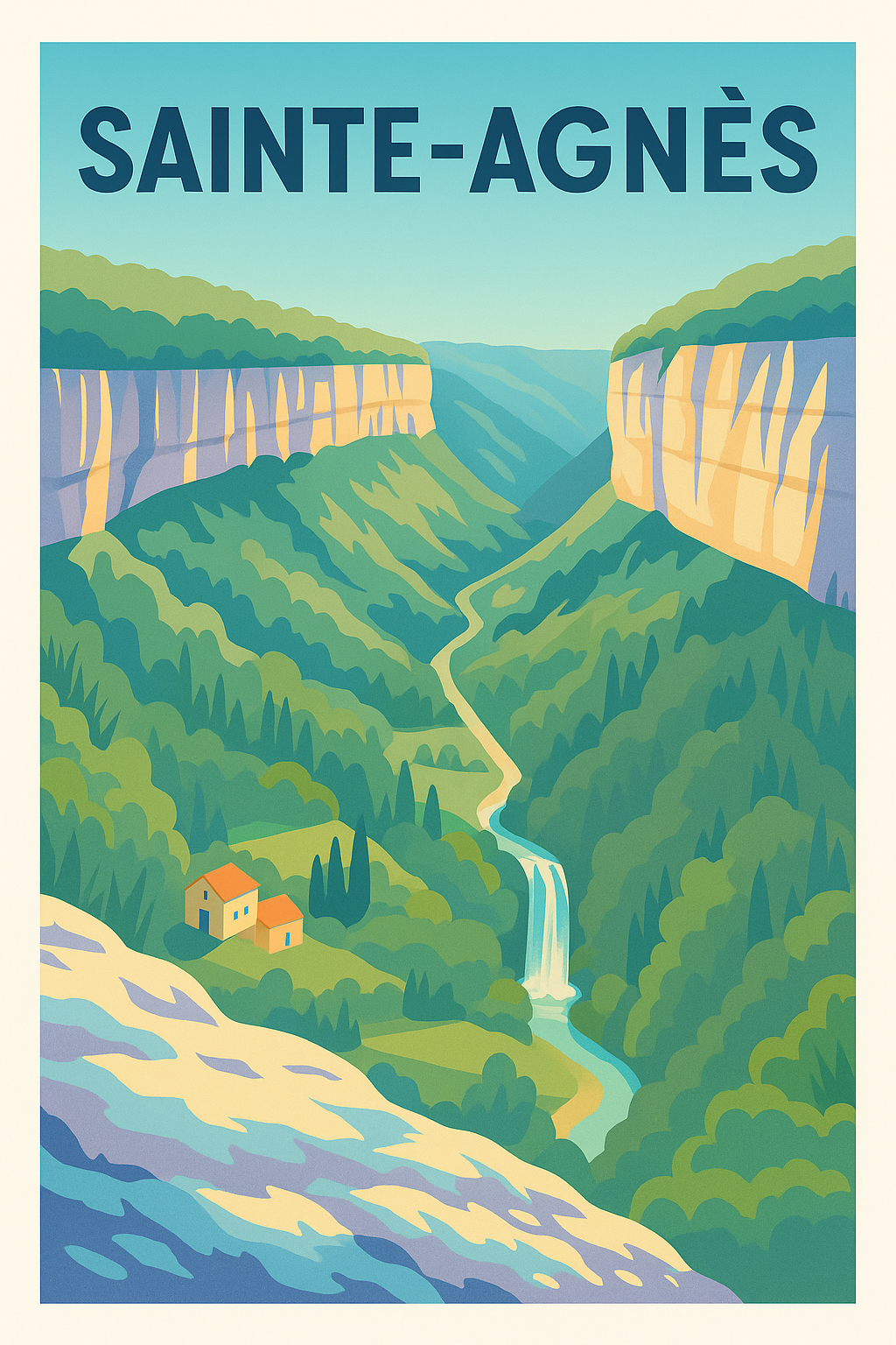 Affiche Sainte-Agnès — Évasion Nature et Beauté Authentique · poster d'art de Sainte-Agnès