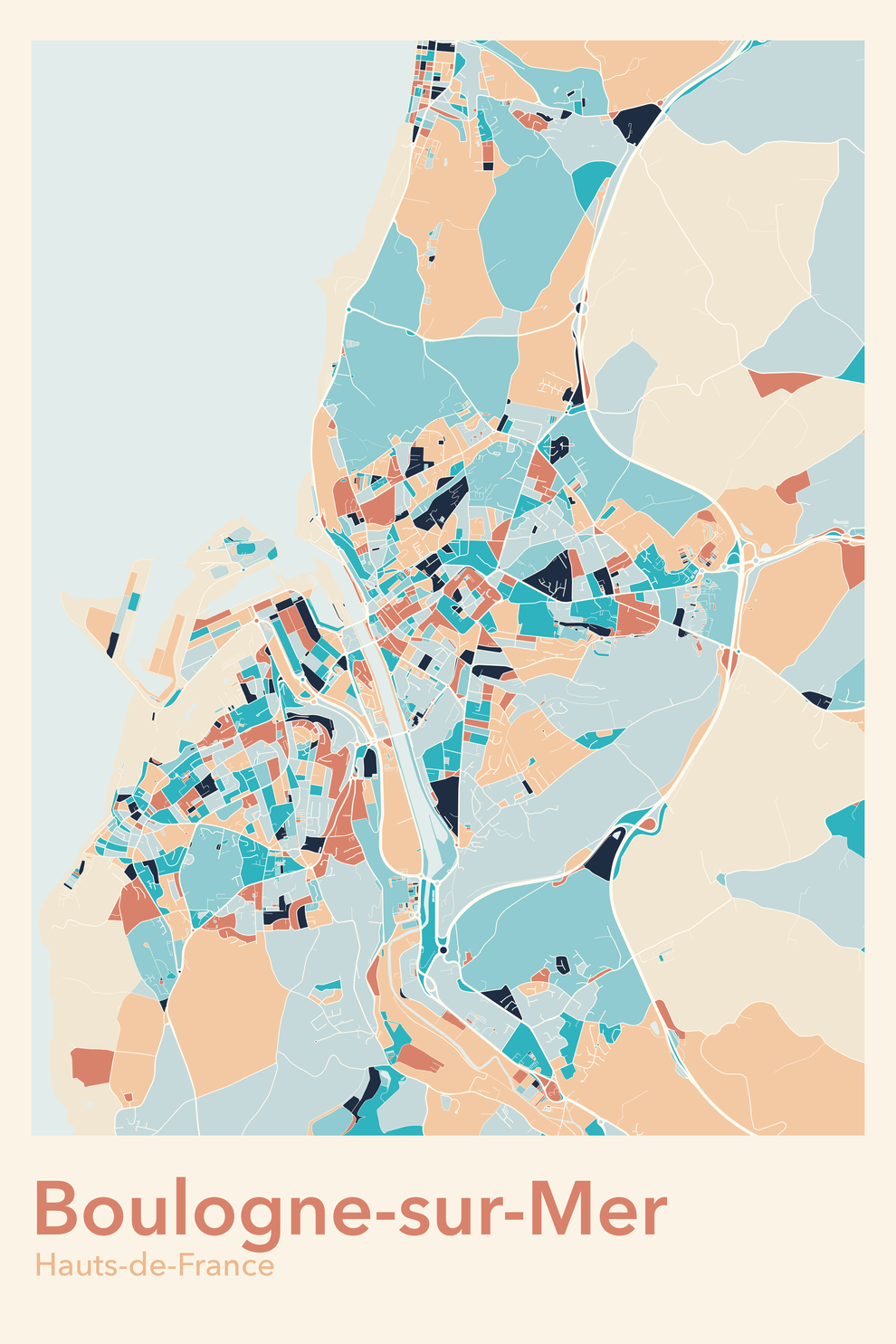 Plan de Boulogne-sur-Mer - Carte personnalisée