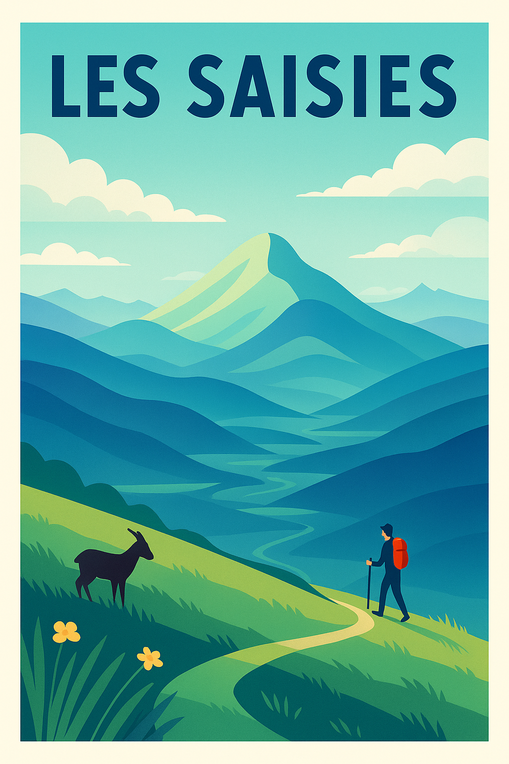 Affiche de Les Saisies - Évasion et nature grandiose