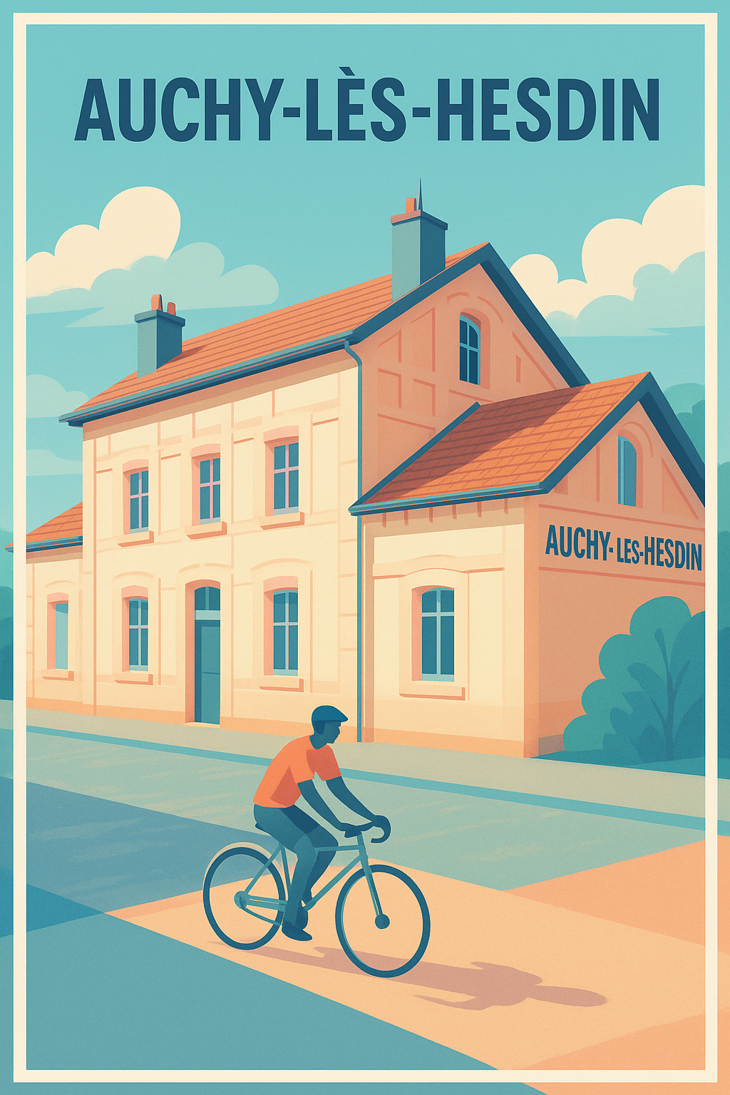 Affiche de Auchy-lès-Hesdin - Charme et douceur de vie à vélo