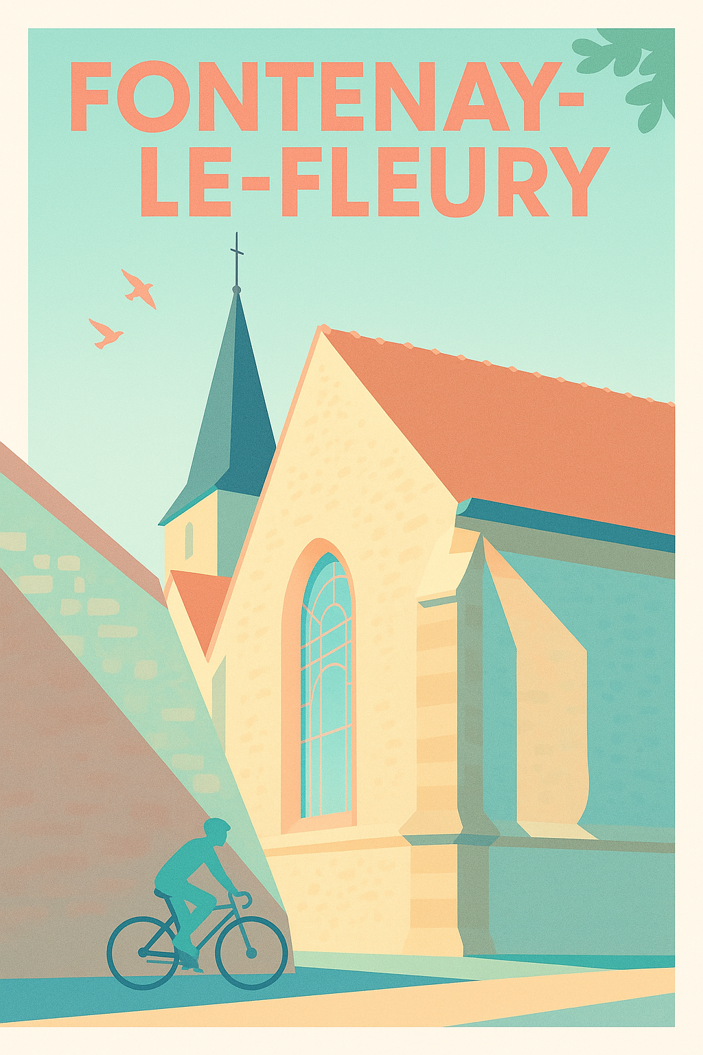 Affiche de Fontenay-le-Fleury - Douceur architecturale et balade à vélo