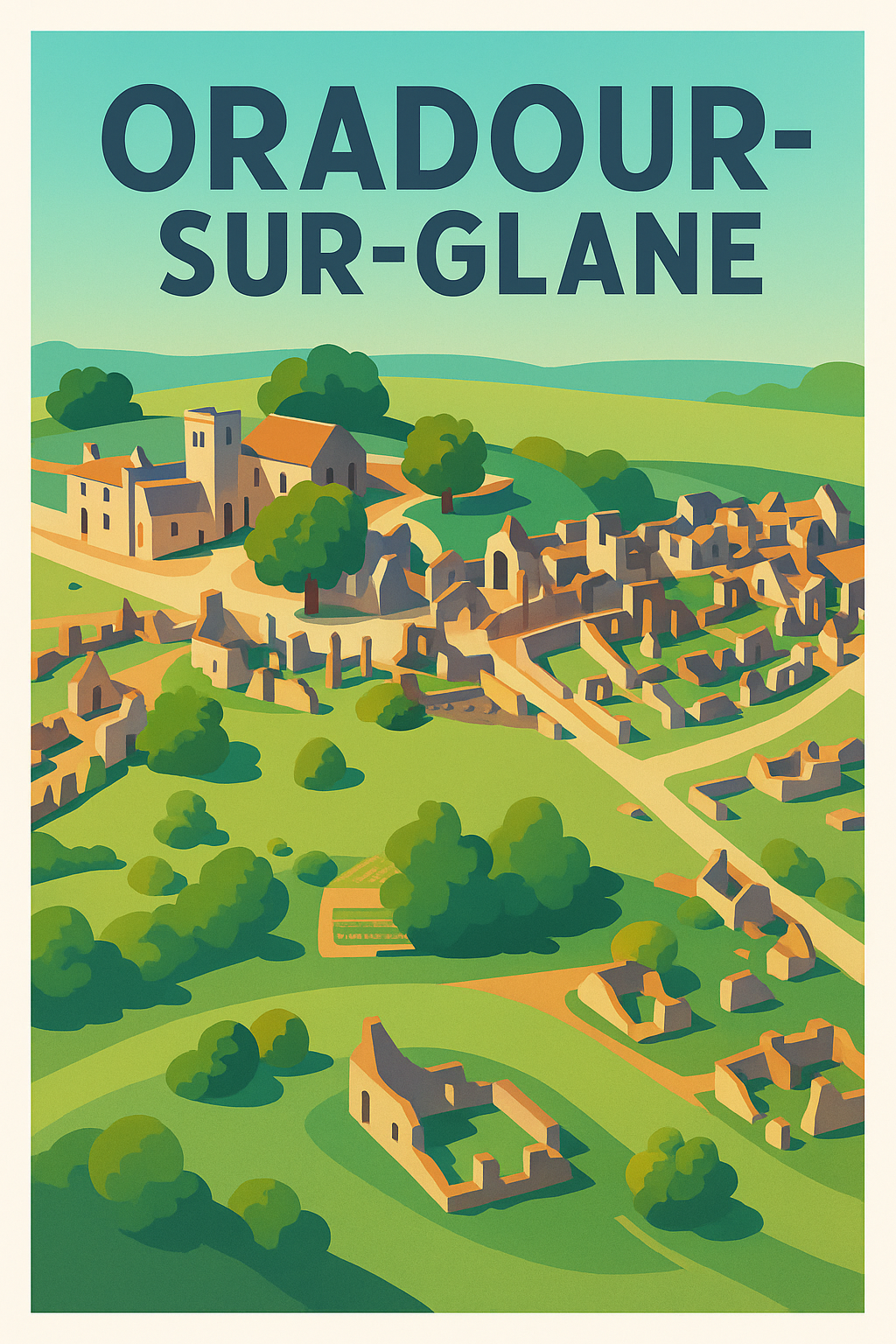 Affiche de Oradour-sur-Glane - Un témoignage historique et artistique