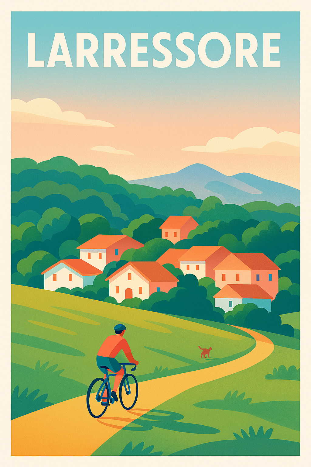 Affiche de Larressore - Échappée nature à vélo