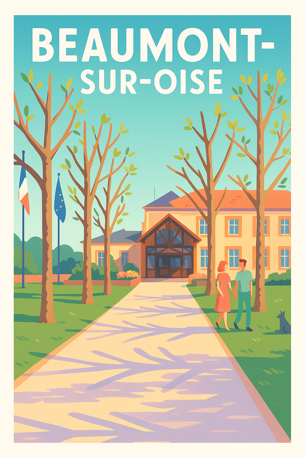 Affiche de Beaumont-sur-Oise - Charme paisible et verdure en ville