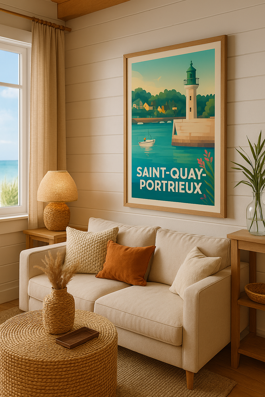 Mise en situation Affiche de Saint-Quay-Portrieux - Évasion Marine et Lumière Bretonne