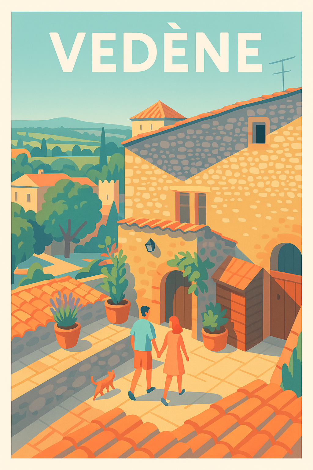 Affiche de Vedène - Charme ensoleillé du sud de la France