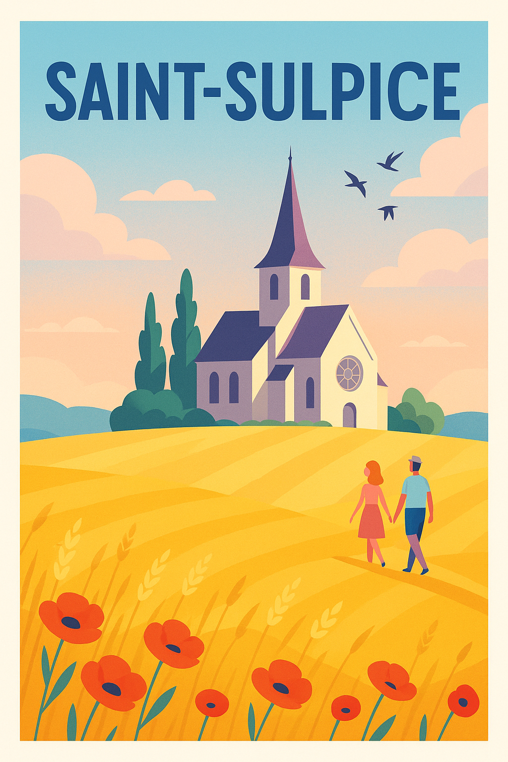 Affiche de Saint-Sulpice - Douceur champêtre et sérénité