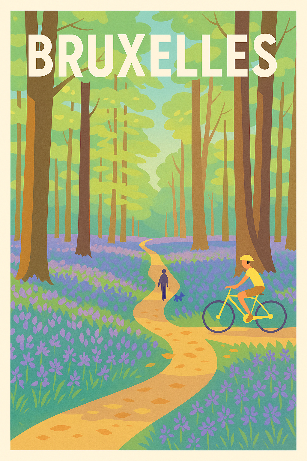 Affiche de Bruxelles - Promenade bucolique au cœur de la nature