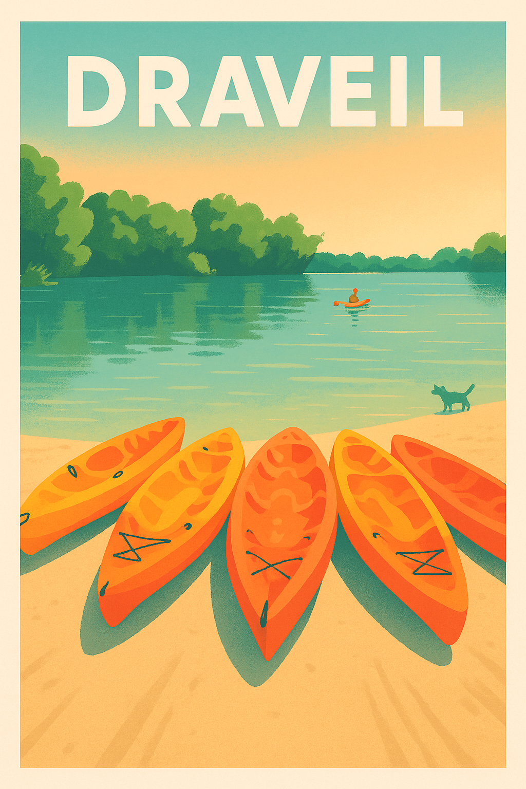 Affiche de Draveil - Escapade tranquille sur la Seine