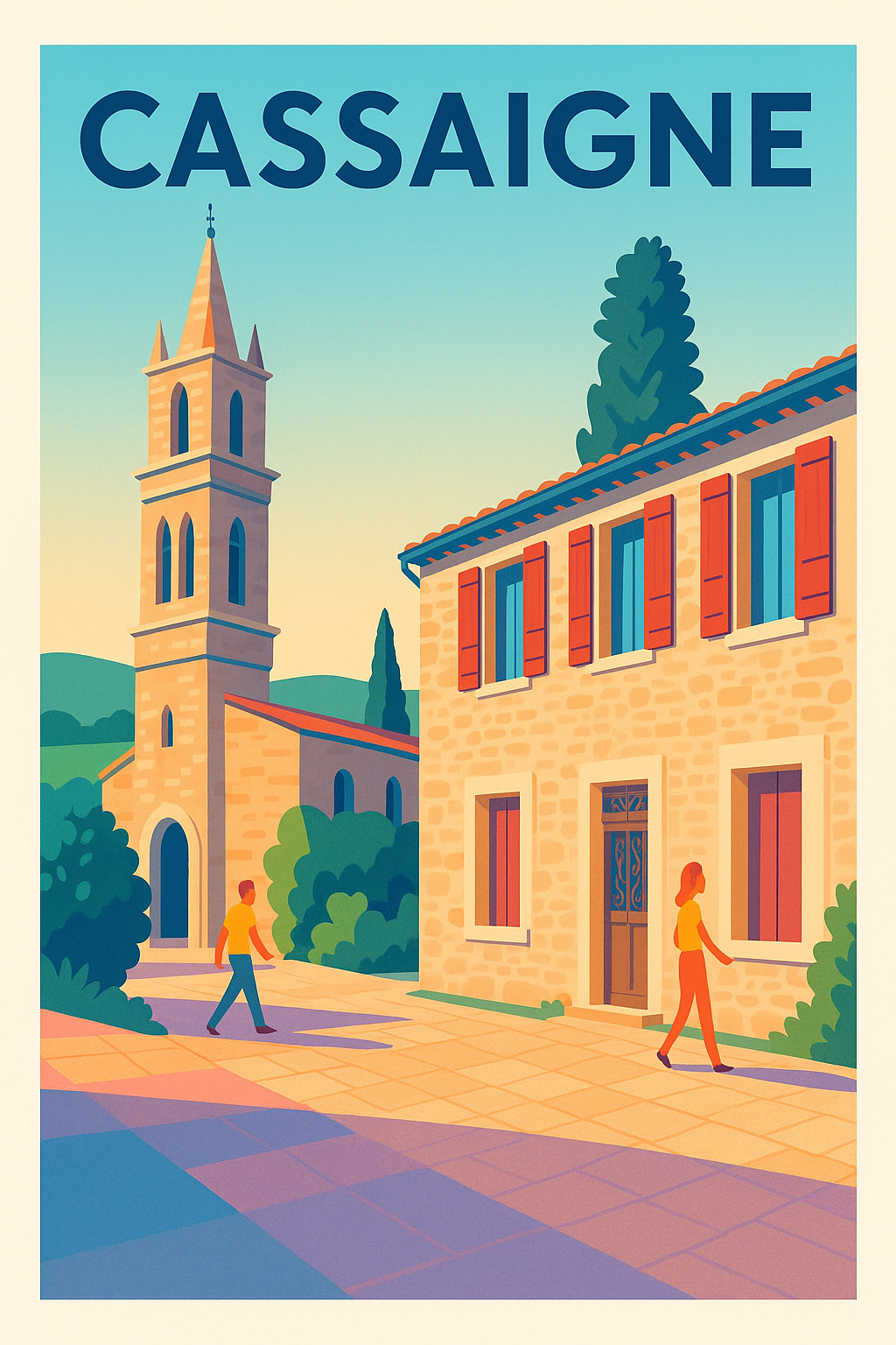 Affiche Cassaigne — Charme et tranquillité en Sud-Ouest · poster d'art de Cassaigne