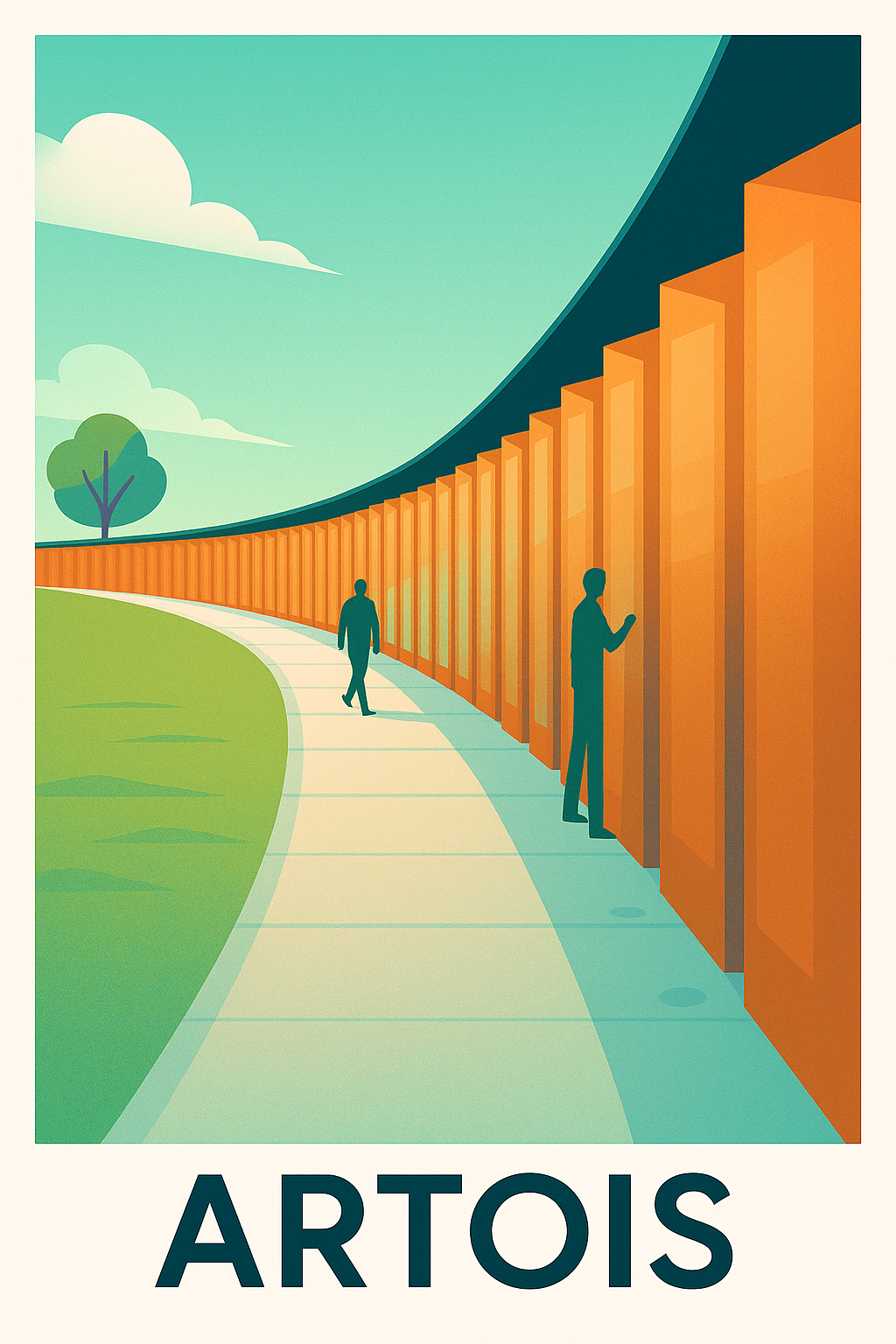 Affiche Artois — Promenade architecturale élégante · poster d'art de Artois