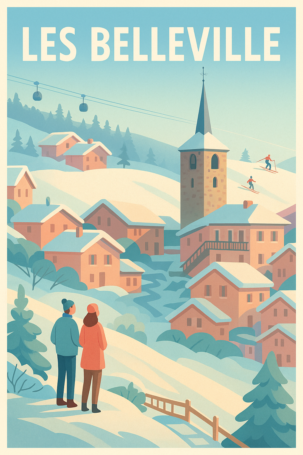 Affiche de Les Belleville - Havre de paix enneigé