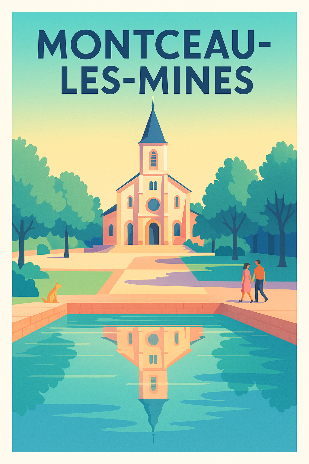 Affiche de Montceau-les-Mines - Élégance et sérénité au reflet du passé