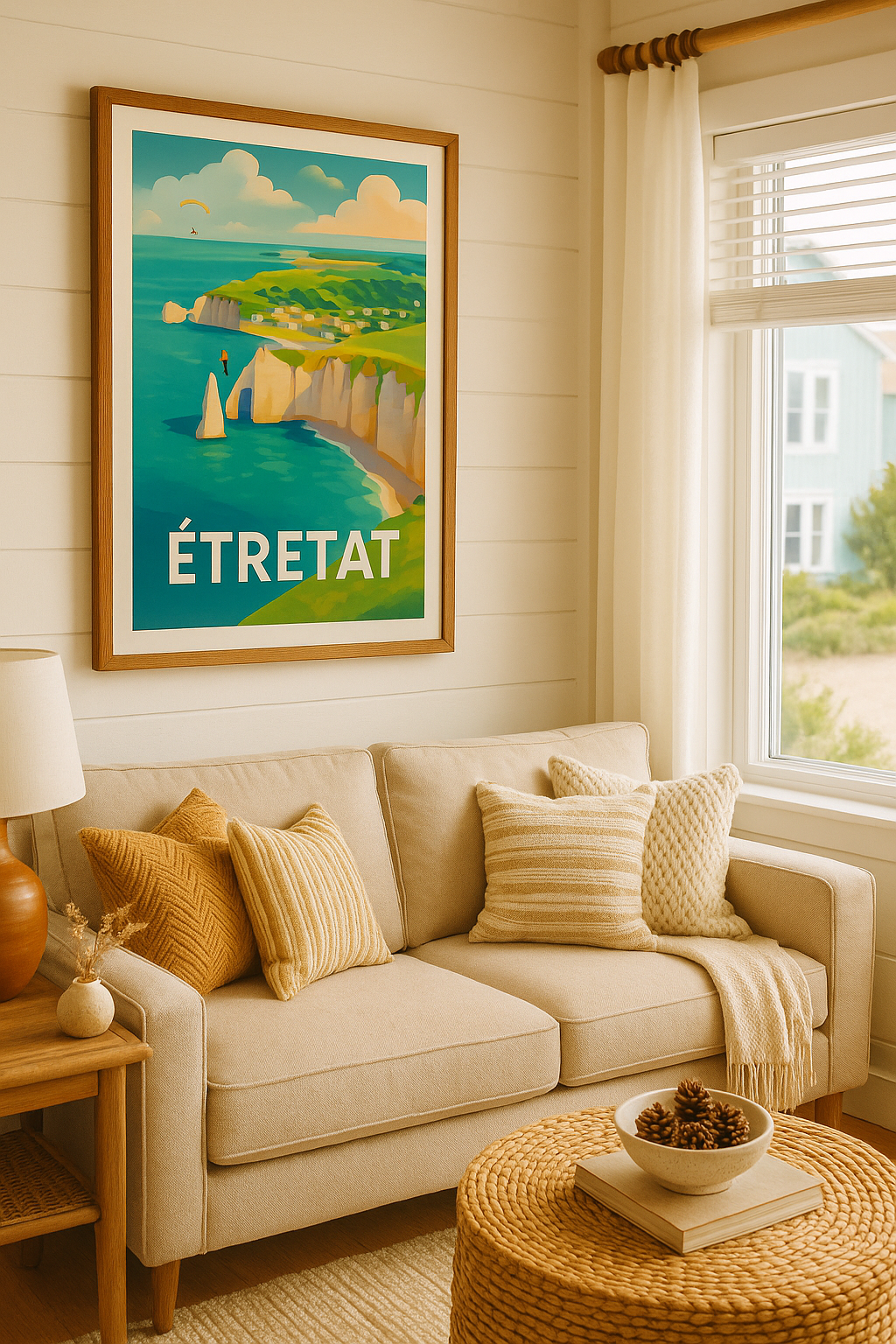Affiche Étretat — Évasion et Falaises majestueuses · poster d'art de Étretat