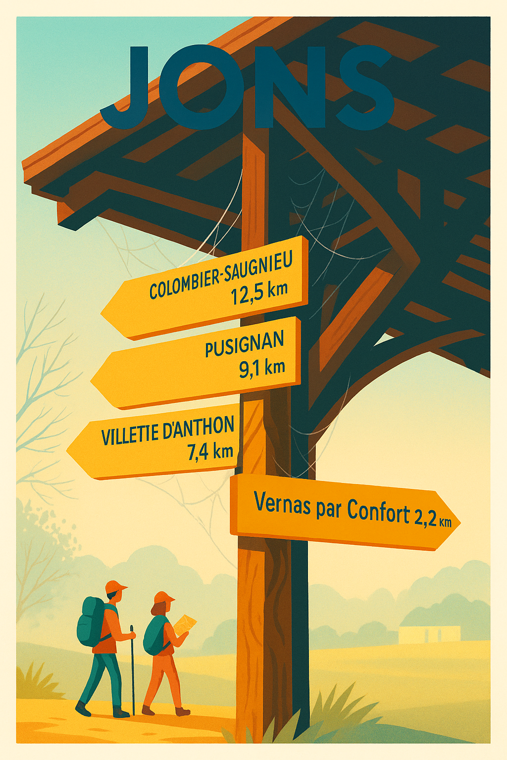 Affiche de Jons - Découvrez les sentiers aux portes de la nature