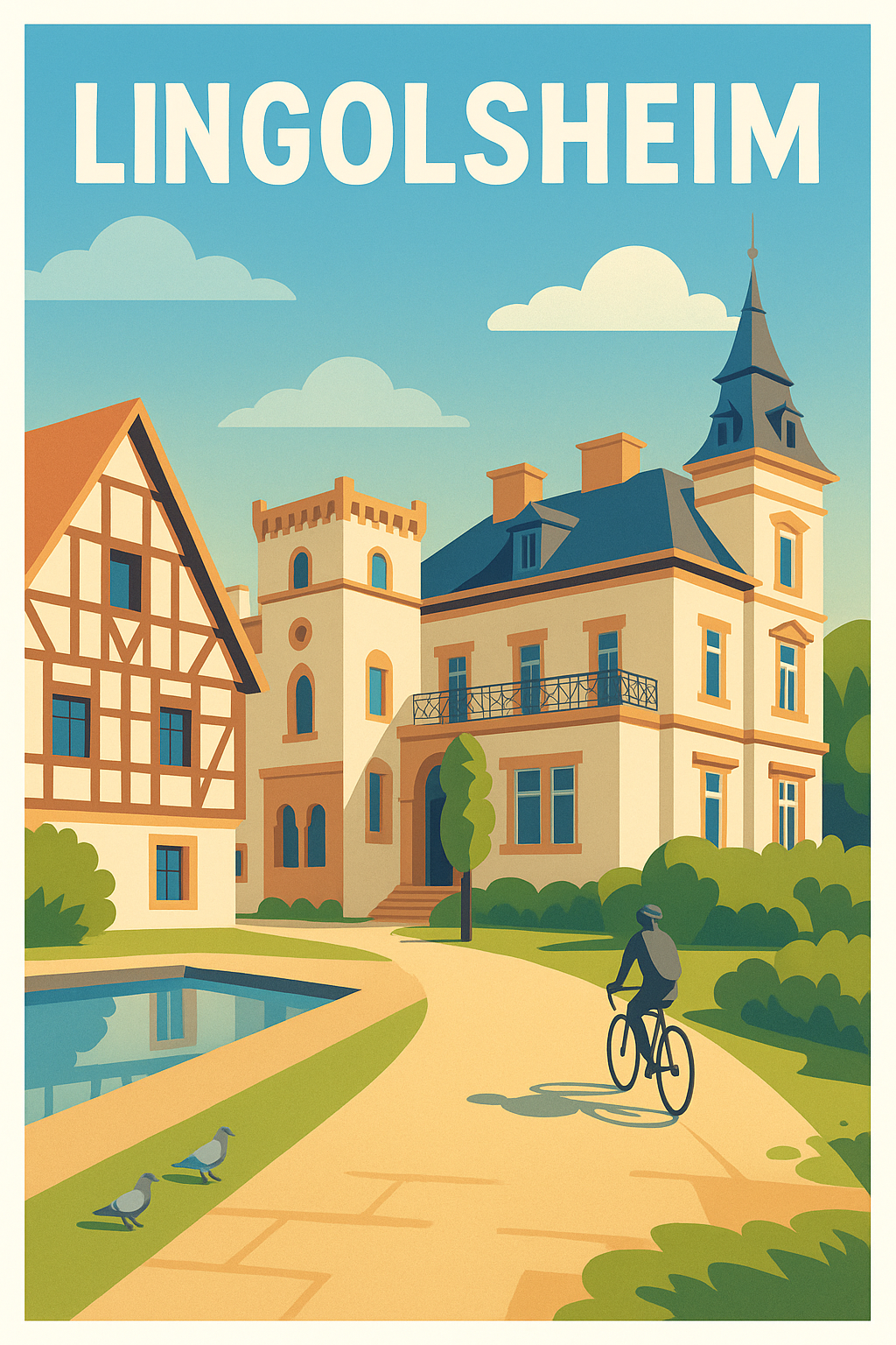 Affiche de Lingolsheim - Charme et sérénité alsaciens