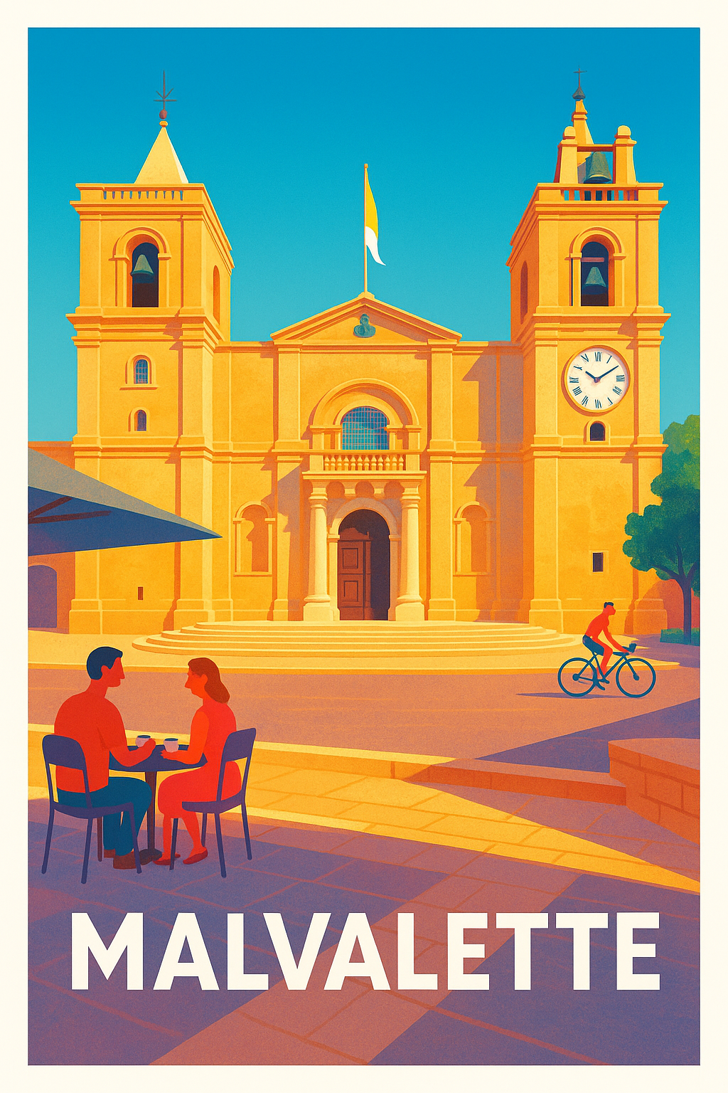 Affiche Malvalette — Charme méditerranéen au cœur de la vieille ville · poster d'art de Malvalette