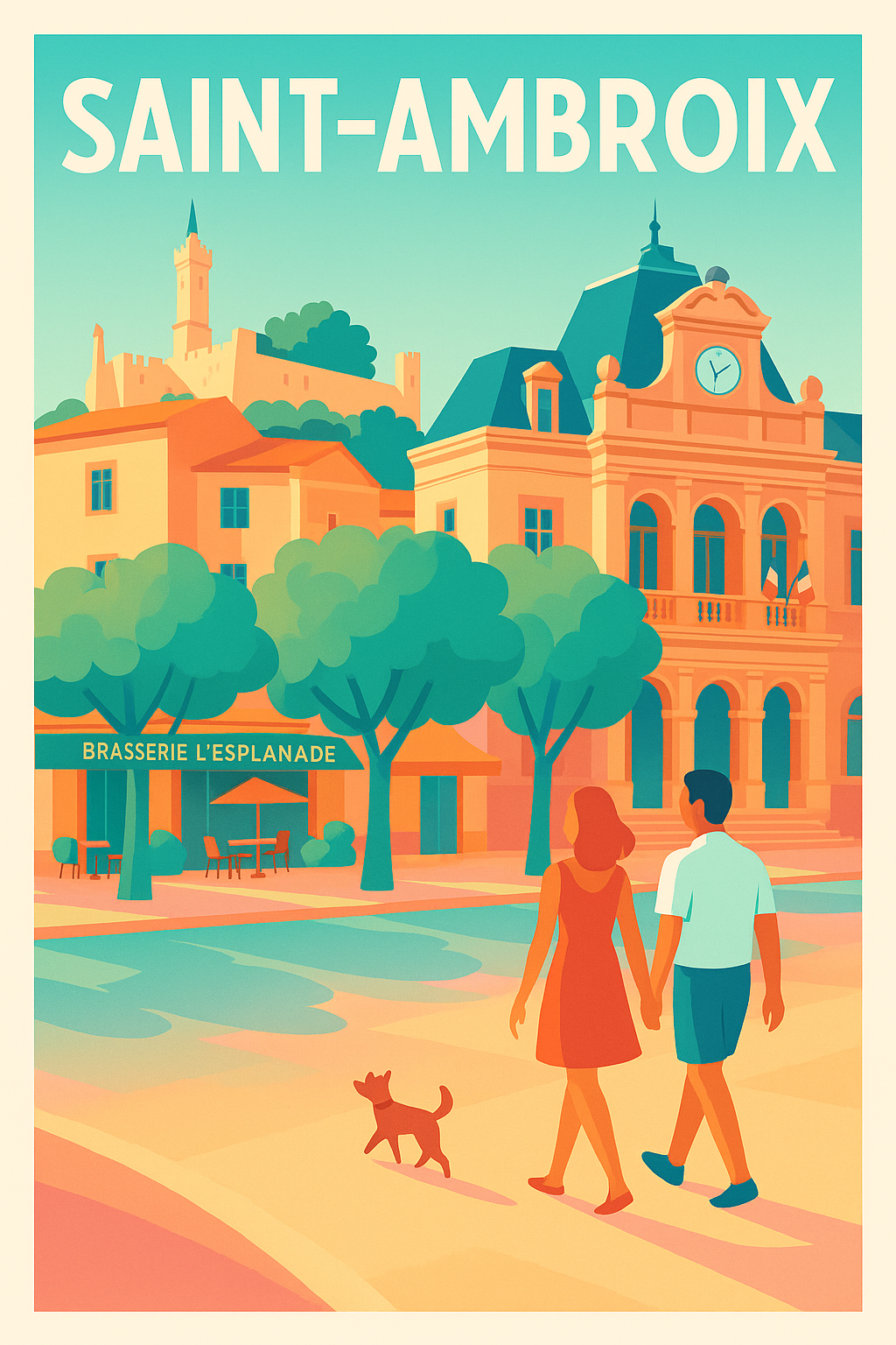 Affiche de Saint-Ambroix - Promenade en douceur au cœur du village
