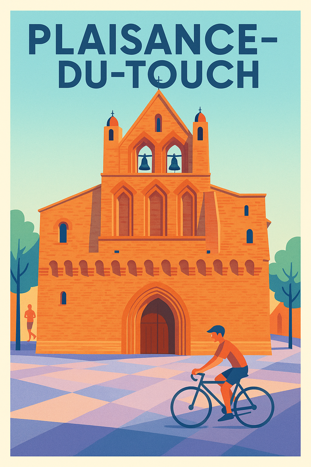 Affiche de Plaisance-du-Touch - Charme et tranquillité à vélo