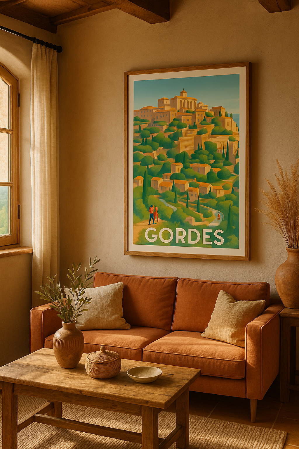 Mise en situation Affiche de Gordes - L'éclat provençal au cœur du Luberon