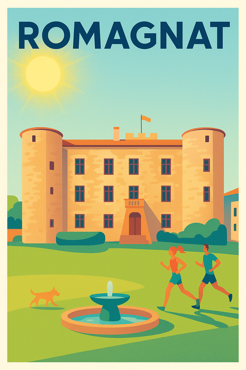 Affiche de Romagnat - Ambiance solaire et sportive au château