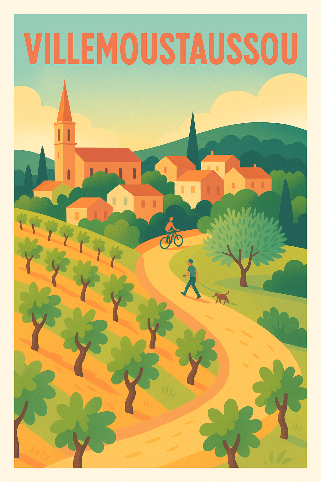 Affiche de Villemoustaussou - Charme bucolique et douceur de vivre