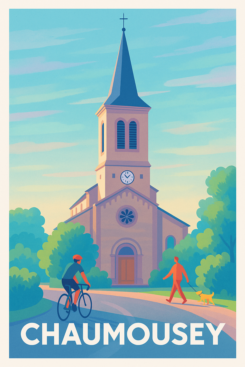 Affiche Chaumousey — Une pause paisible au cœur du village · poster d'art de Chaumousey