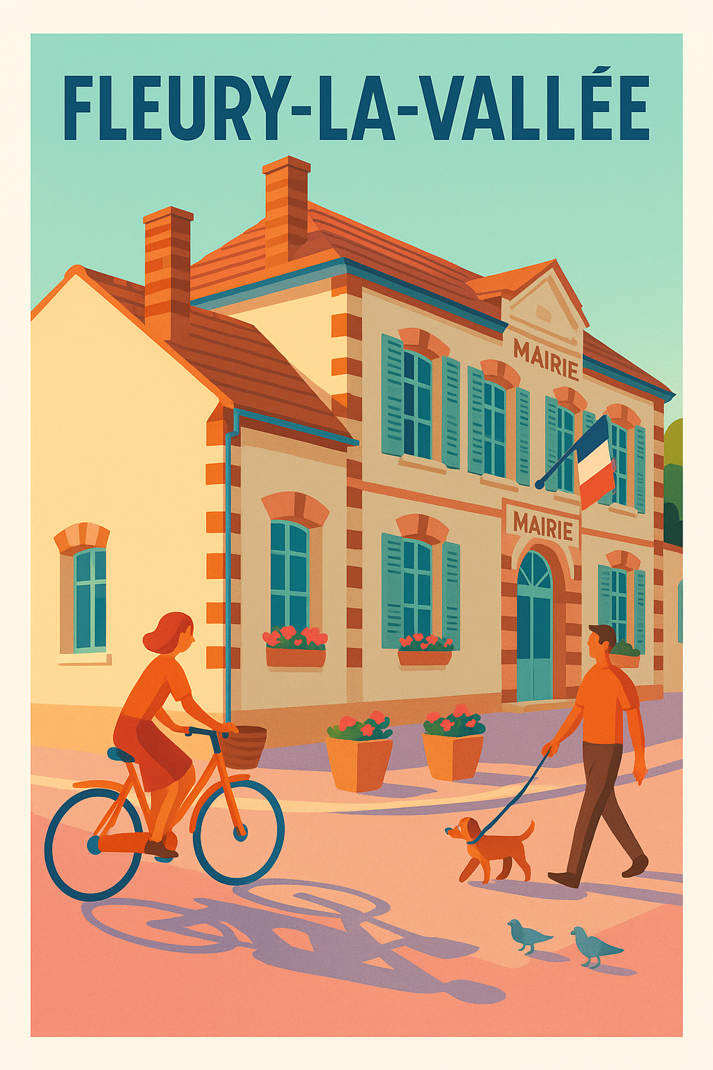 Affiche de Fleury-la-Vallée - Charme et douceur de la vie locale