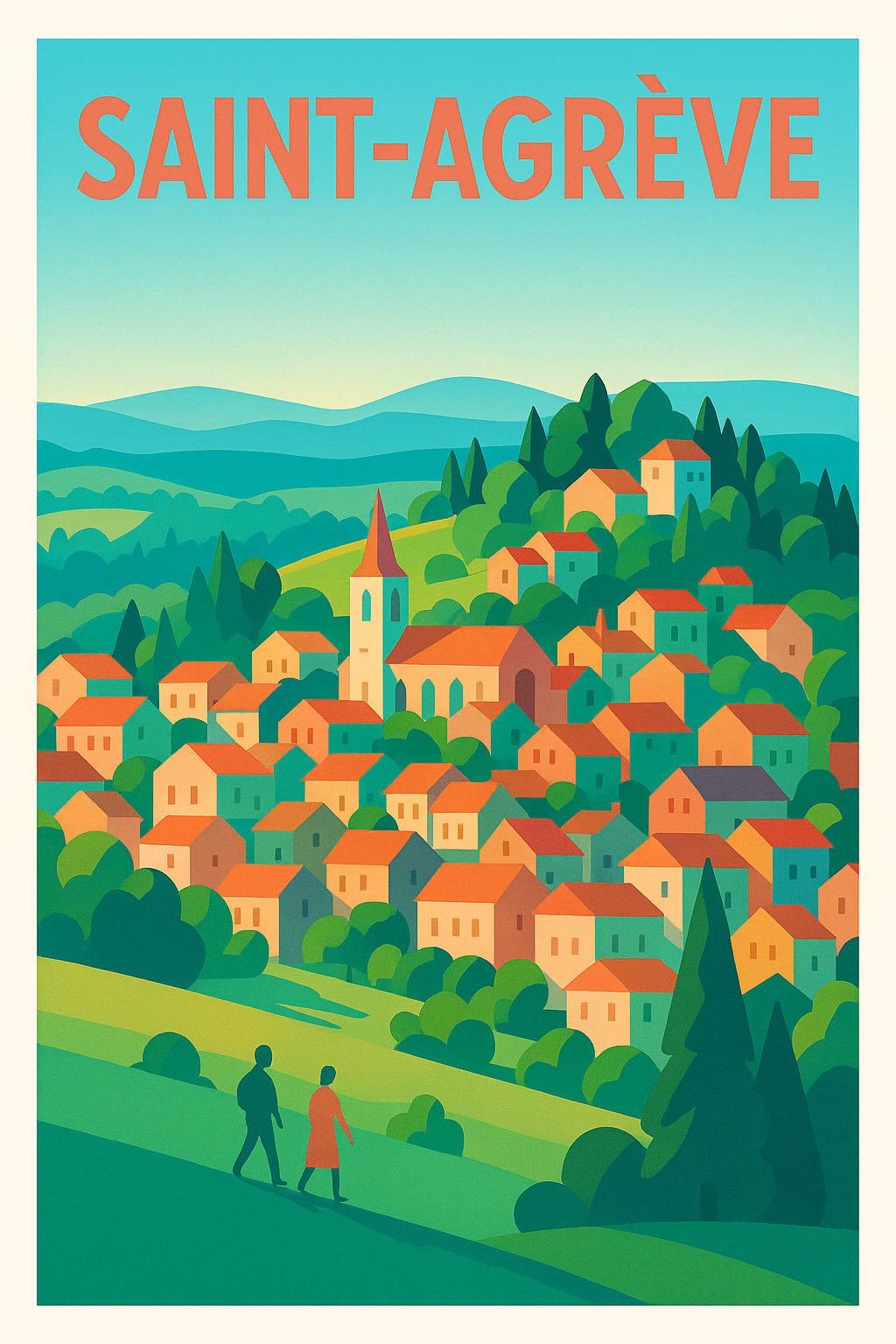 Affiche de Saint-Agrève - Charme et douceur d’un village niché en Ardèche