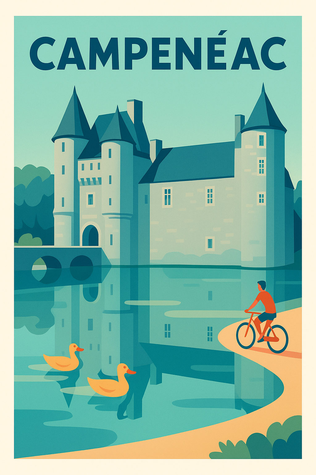 Affiche de Campénéac - Charme et sérénité au bord du château