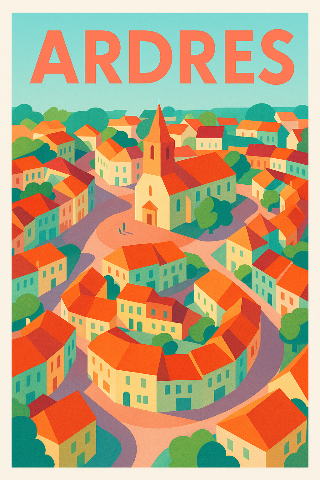Affiche de Ardres - Charme et couleurs d'un village pittoresque