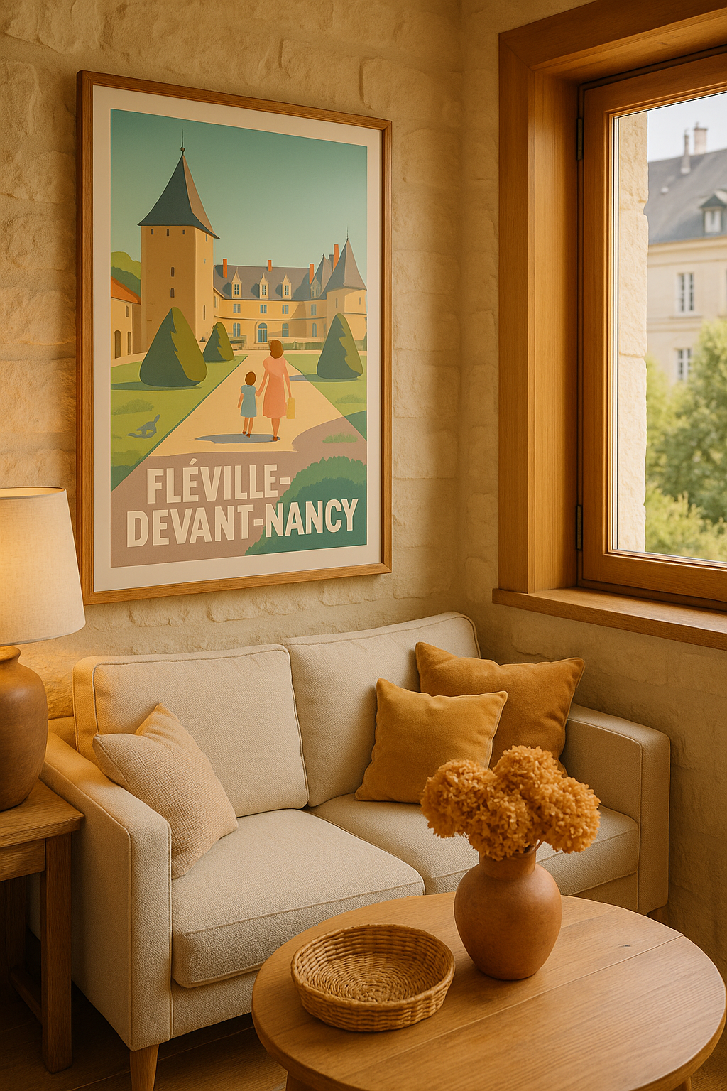 Mise en situation Affiche de Fléville-devant-Nancy - Charme et histoire à portée de main